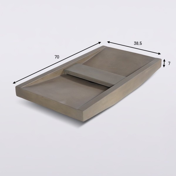 Doppelwaschbecken aus Beton naturfarben - Cementis