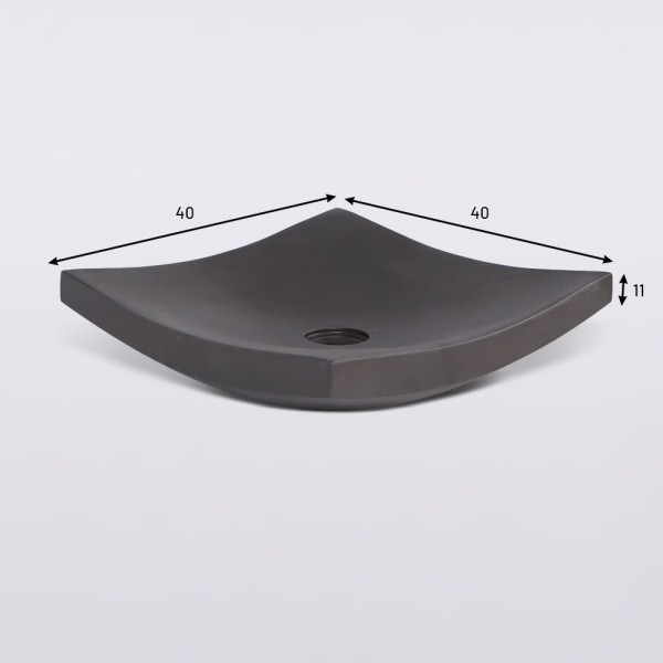 Betonwaschbecken in tiefem Anthrazit - Arcilla