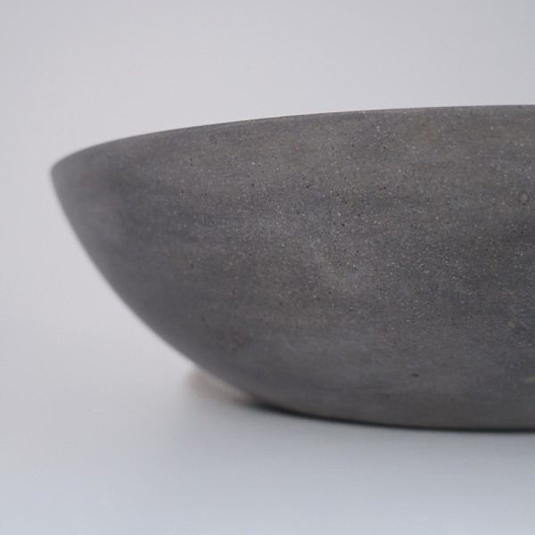 Rundes Waschbecken aus grauem Terrazzo Durchmesser 40 cm - Megha