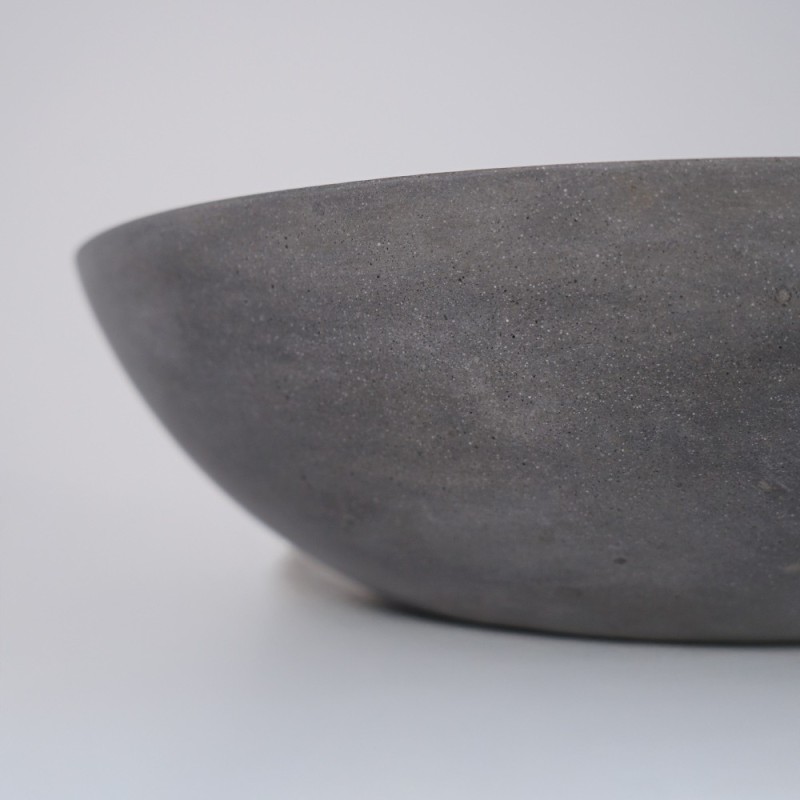 Rundes Waschbecken aus grauem Terrazzo Durchmesser 40 cm - Megha