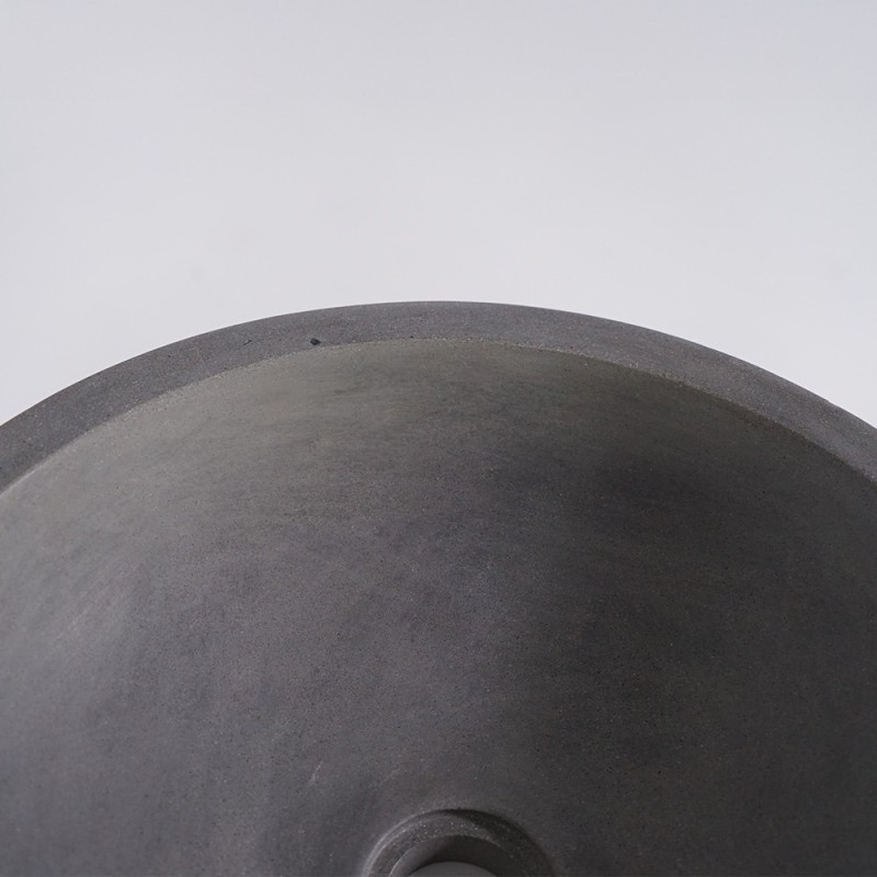 Rundes Waschbecken aus grauem Terrazzo Durchmesser 40 cm - Megha
