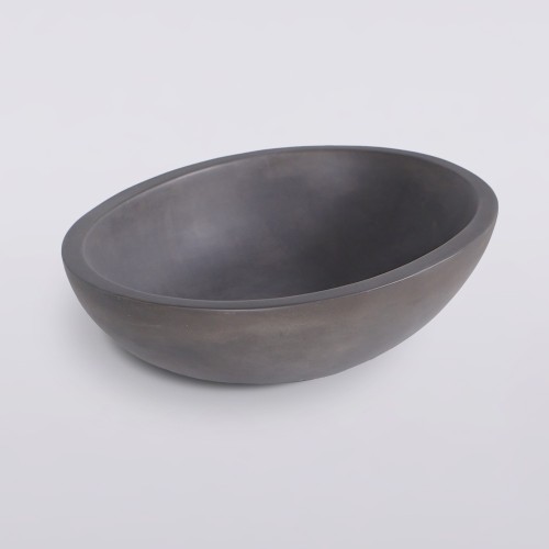 Betonwaschbecken oval - Tief Antrazit -