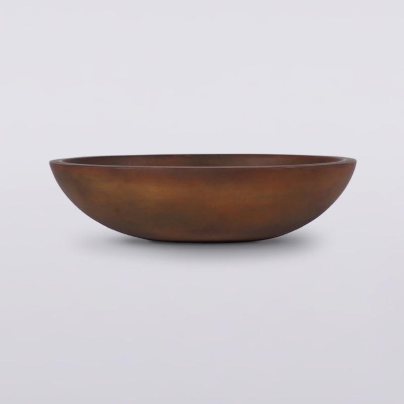 Betonwaschbecken oval - Vintage Braun - Raw Blend