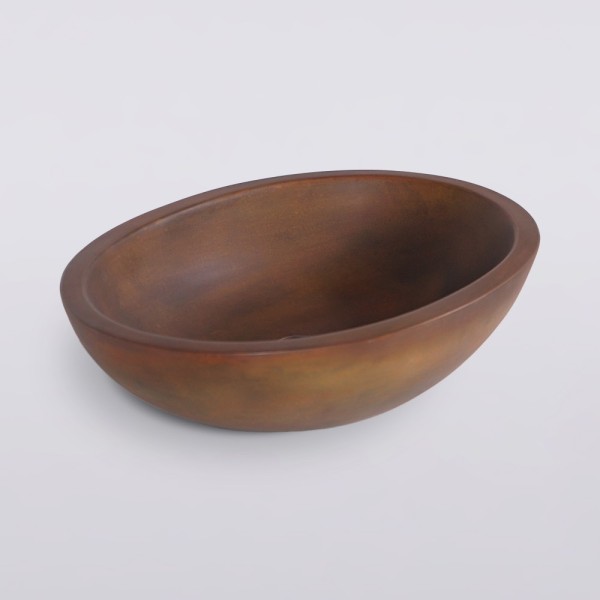 Betonwaschbecken oval - Vintage Braun - Raw Blend