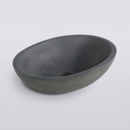 Betonwaschbecken oval - Kupfergrün - Raw Blend