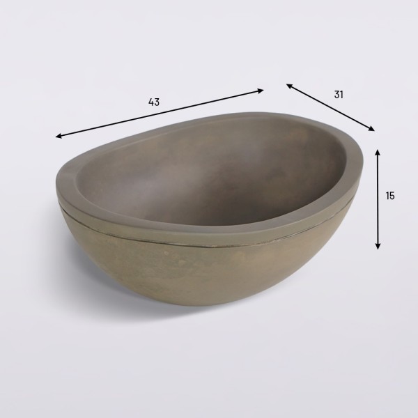 Waschbecken aus Beton - Naturfarbe - Mineralis