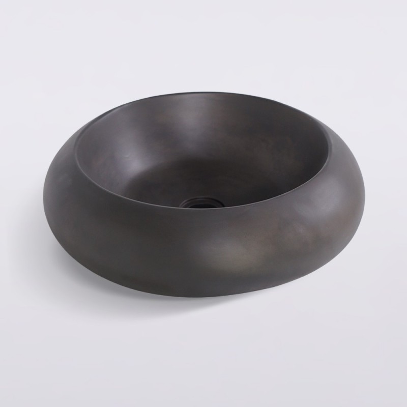 Betonwaschbecken rund - Tiefanthrazit - Concrete Essence