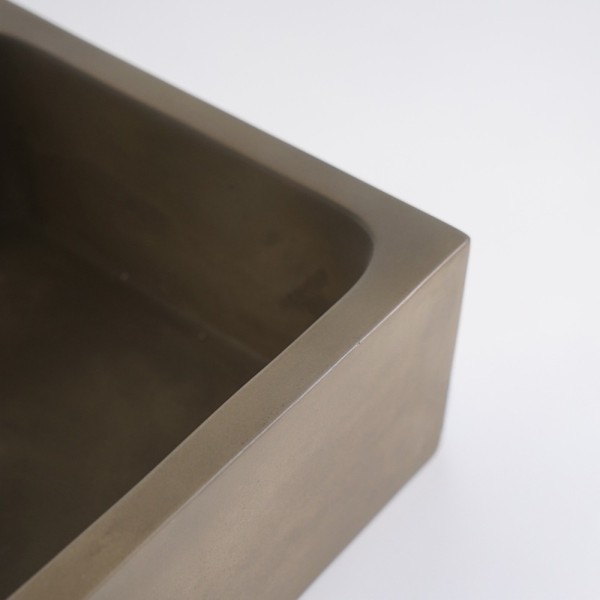 Rechteckiges Betonwaschbecken - Naturfarbe - Slate Wave