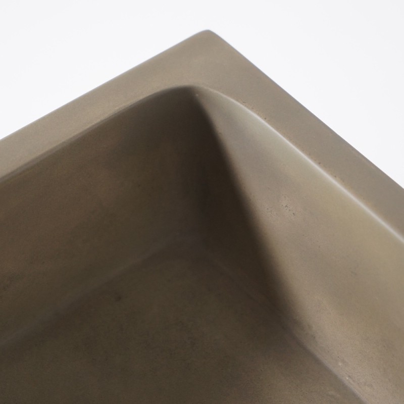 Rechteckiges Betonwaschbecken - Naturfarbe - Slate Wave