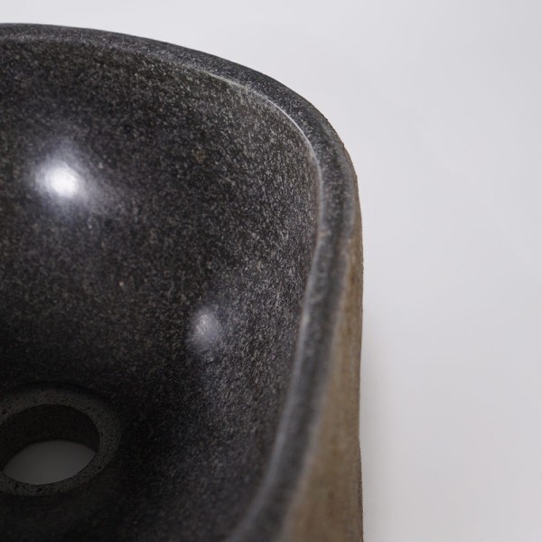 Kleines freistehendes Badezimmerwaschbecken aus Stein - River Stone