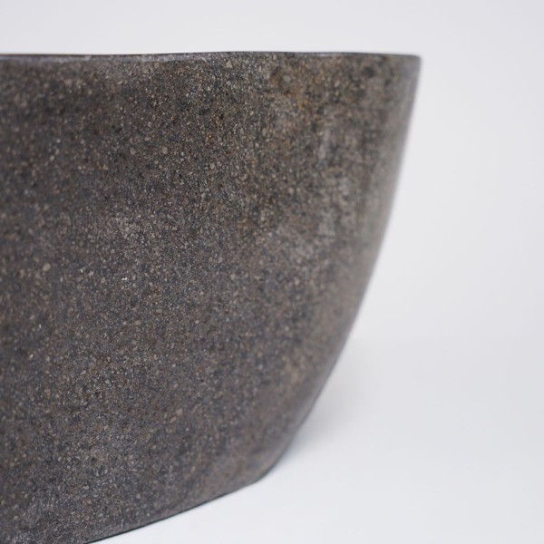 Aufsatz-Badezimmerwaschbecken aus poliertem Stein - River Stone