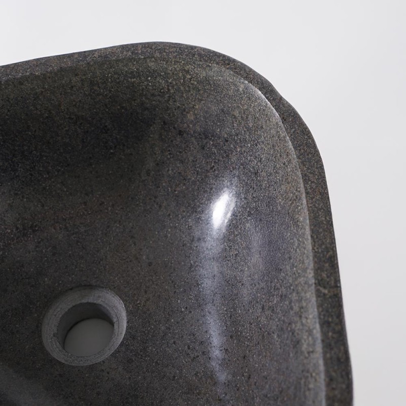 Aufsatz-Badezimmerwaschbecken aus poliertem Stein - River Stone