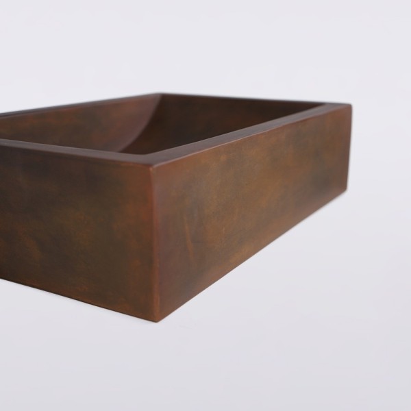 Betonwaschbecken rechteckig - Vintage Braun - Pure Cast