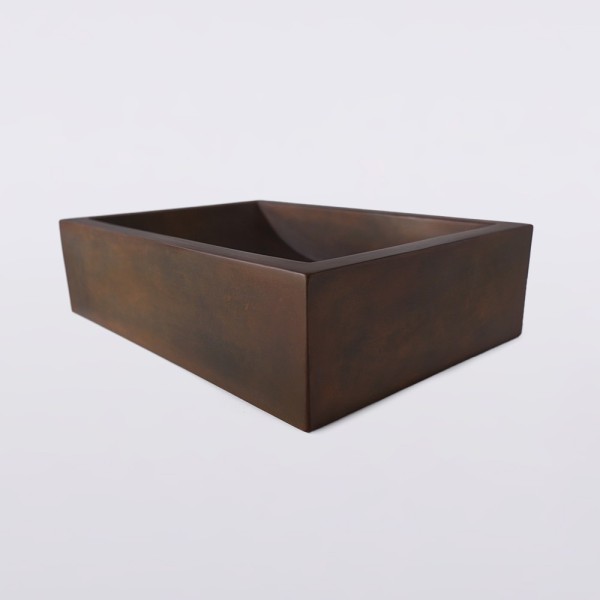 Betonwaschbecken rechteckig - Vintage Braun - Pure Cast