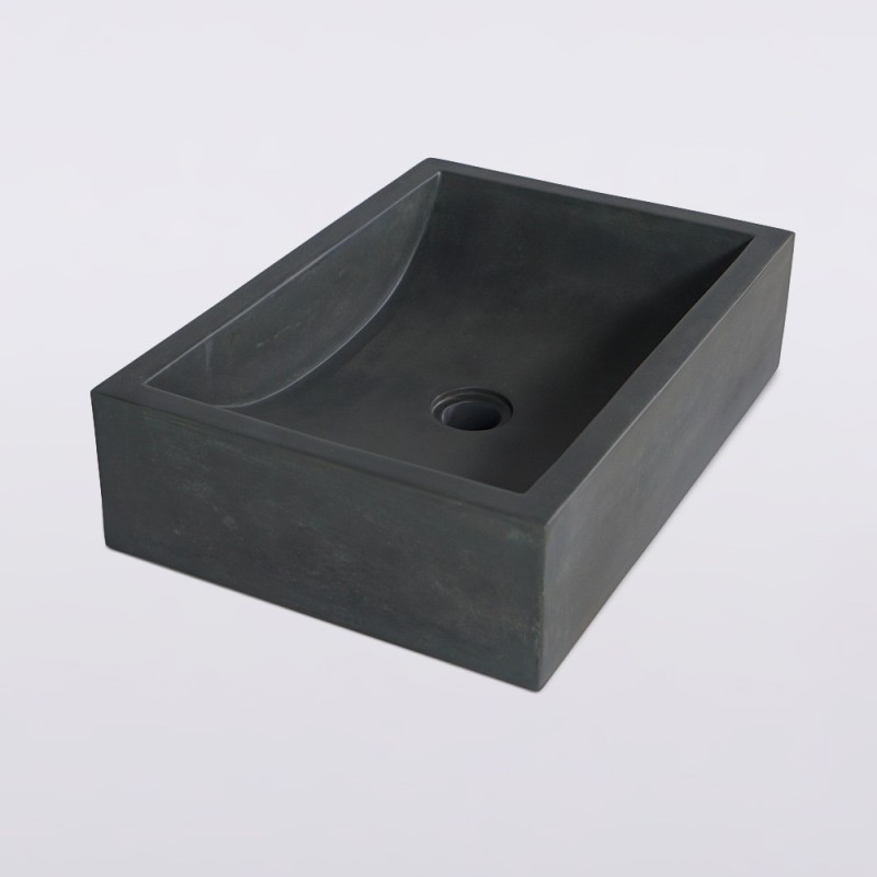 Betonwaschbecken rechteckig - Kupfergrün - Pure Cast