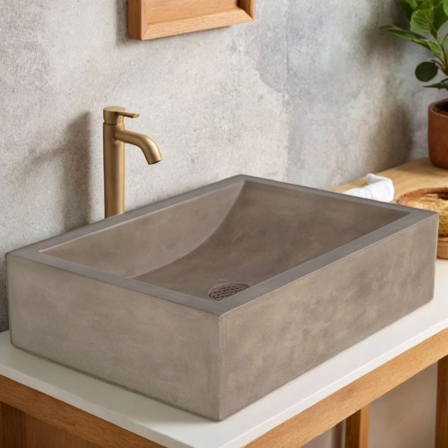 Betonwaschbecken rechteckig - Naturfarbe - Pure Cast