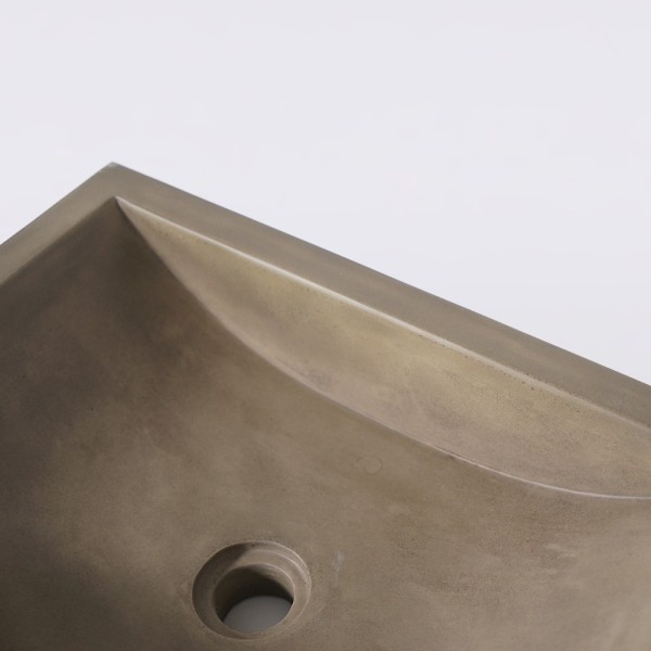 Betonwaschbecken rechteckig - Naturfarbe - Pure Cast
