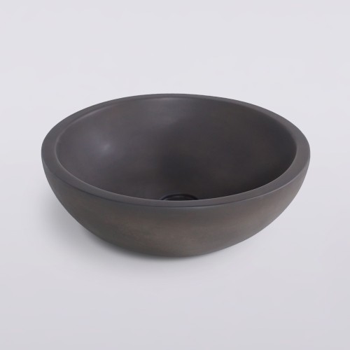 Rundes Waschbecken aus Beton - Tief Anthrazit - Urban Rock