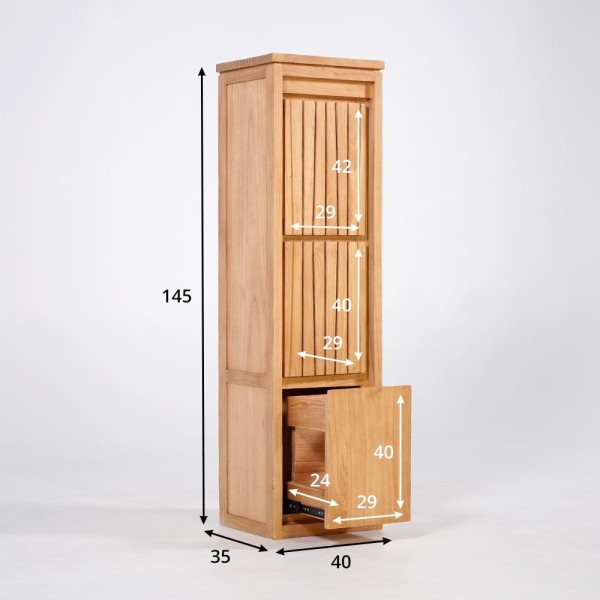 Badezimmersäule aus Teakholz - Neo