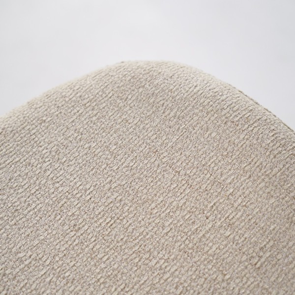 Esszimmerstuhl mit weißem Bouclé-Stoff und Beinen aus hellem Eschenholz - Paragon