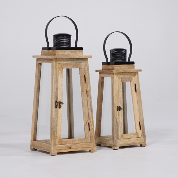2er-Set Laternen aus Holz und Metall - Cap Ferret