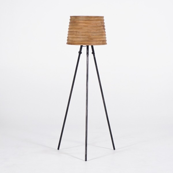 Stehlampe aus Naturholz - Nomade