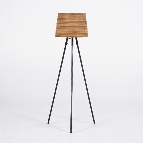 Stehlampe aus Naturholz - Nomade