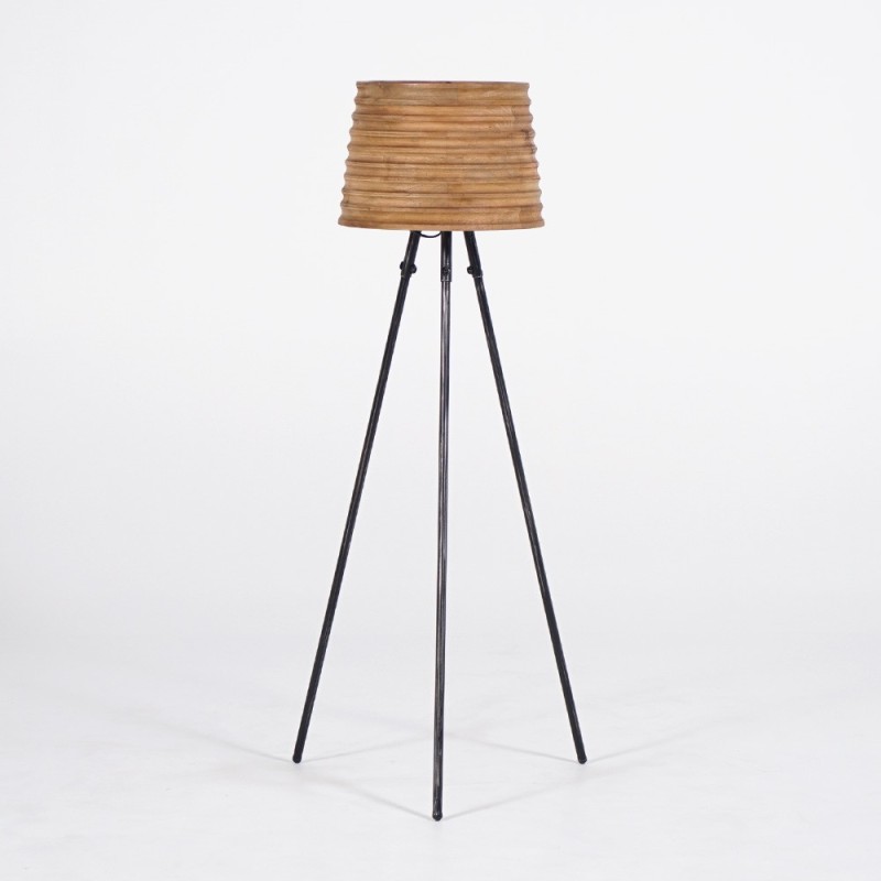 Stehlampe aus Naturholz - Nomade