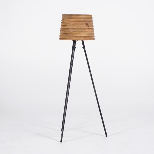 Stehlampe aus Naturholz - Nomade