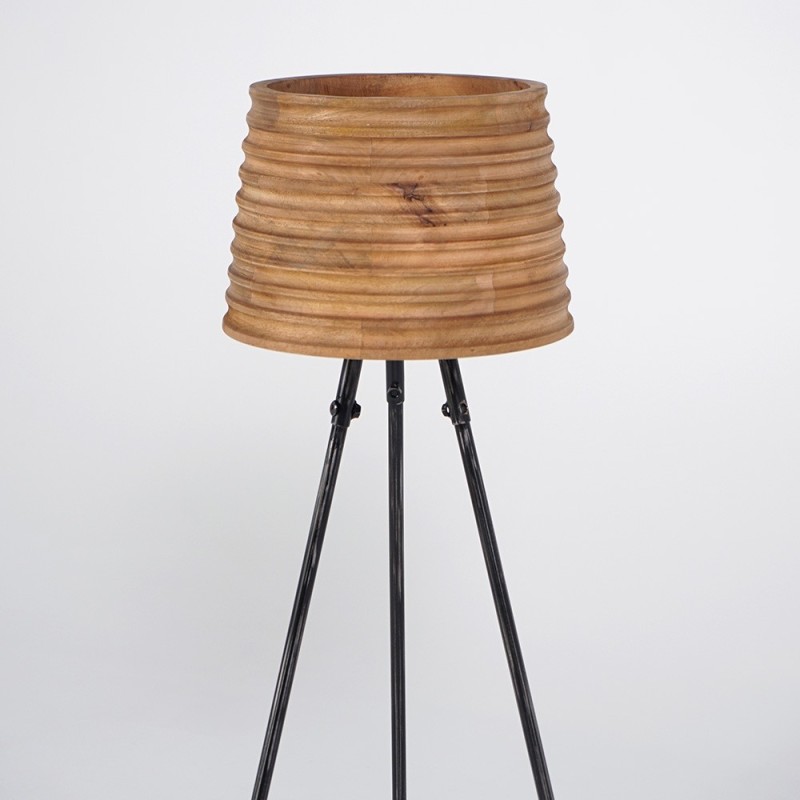 Stehlampe aus Naturholz - Nomade