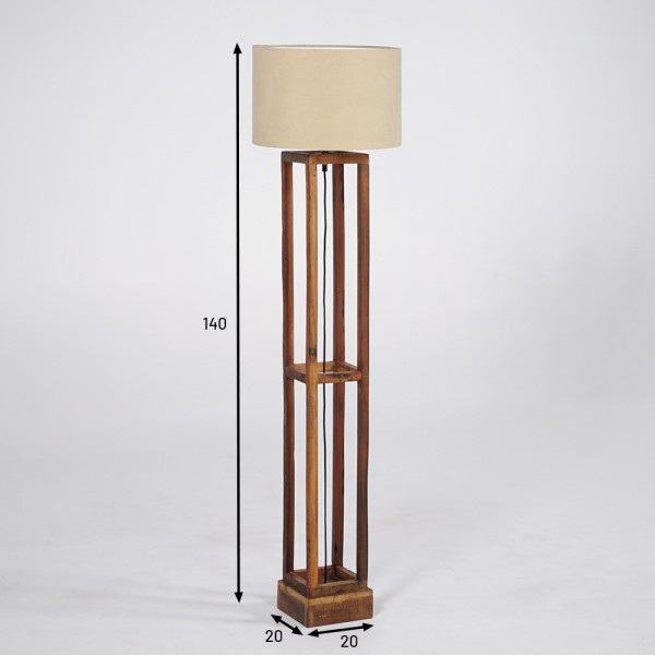 Stehlampe aus Naturholz - Heritage