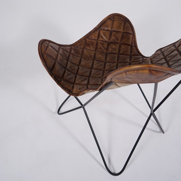 Schmetterlingsstuhl aus Leder - Lepidoptera
