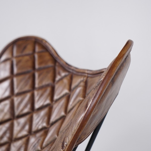 Schmetterlingsstuhl aus Leder - Lepidoptera