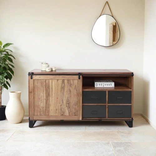 Anrichte aus Holz & Metall 160 cm - Osaka