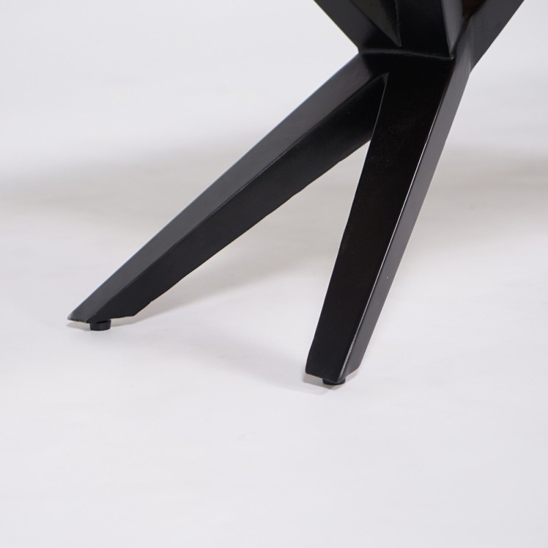 Couchtisch aus Naturholz mit Metallbeinen - Helix