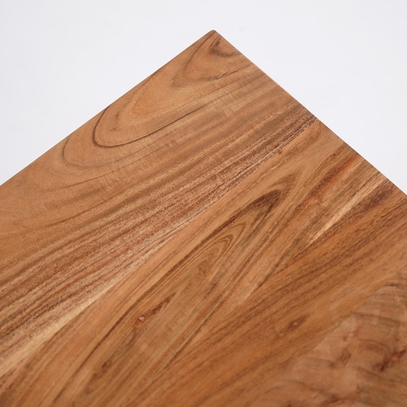 Couchtisch aus Naturholz mit Metallbeinen - Helix