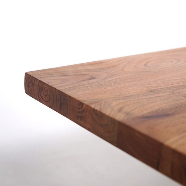 Couchtisch aus Naturholz mit Metallbeinen - Helix