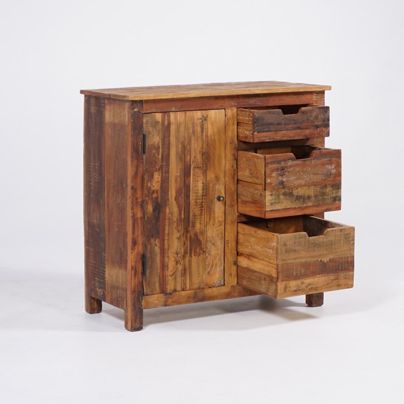 Anrichte 90 cm aus recyceltem Holz - Terra Nova