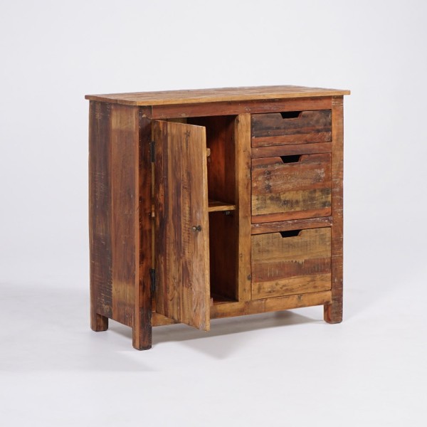 Anrichte 90 cm aus recyceltem Holz - Terra Nova