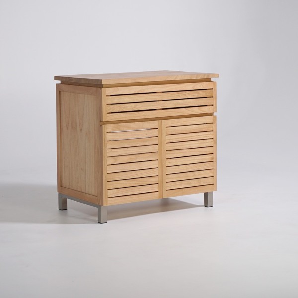 Waschtischunterschrank aus Massivholz 80 cm - Reva