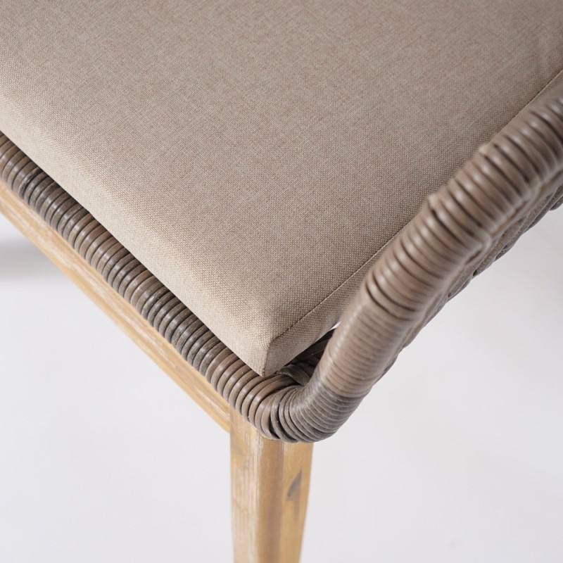 Stuhl aus Holz und Korbgeflecht - Java