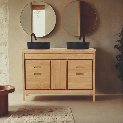 Waschtischunterschrank aus Massivholz 120 cm - Ashwini