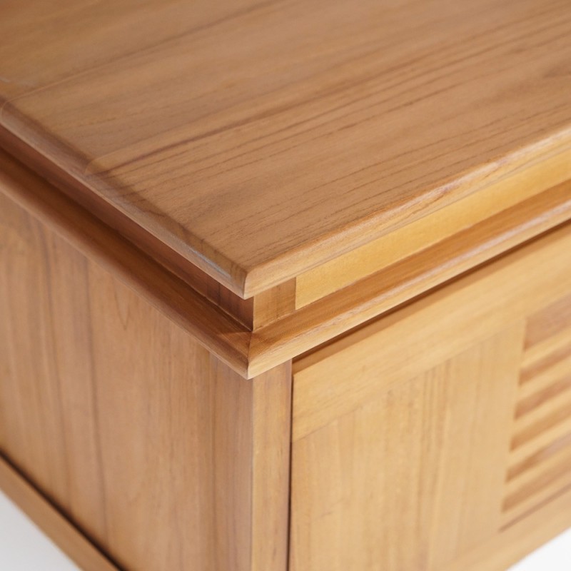 Badezimmermöbel 120 cm Doppelwaschbecken aus massivem Teakholz - Mira