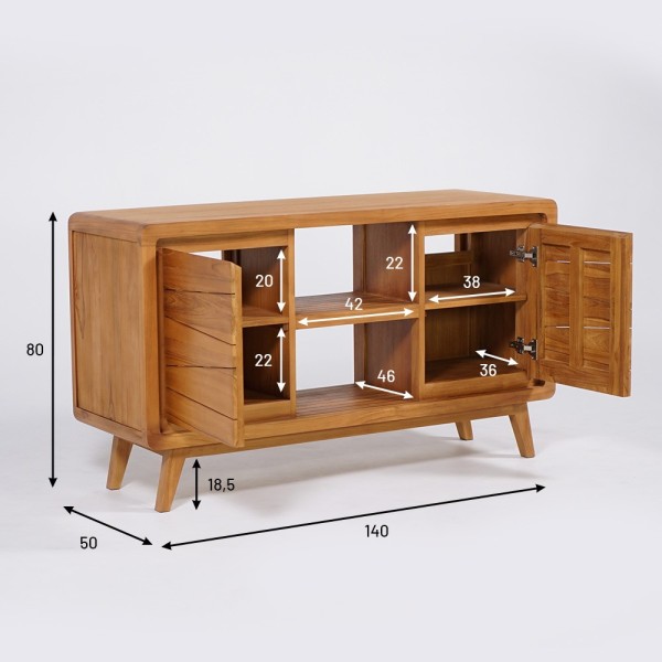 Waschtischunterschrank Doppelwaschbecken 140 cm - Sahar