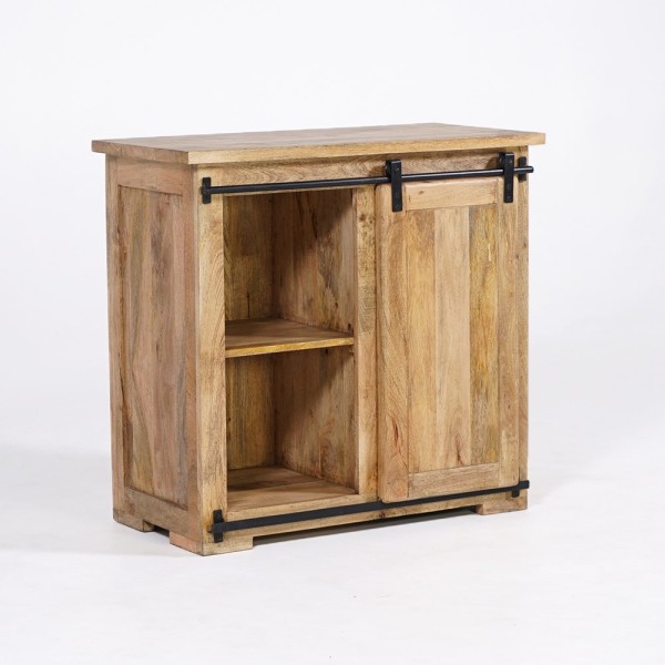 Kleines industrielles Buffet aus Holz und Metall 90cm - Paris