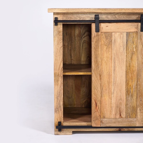 Kleines industrielles Buffet aus Holz und Metall 90cm - Paris