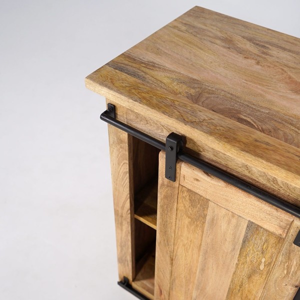 Kleines industrielles Buffet aus Holz und Metall 90cm - Paris