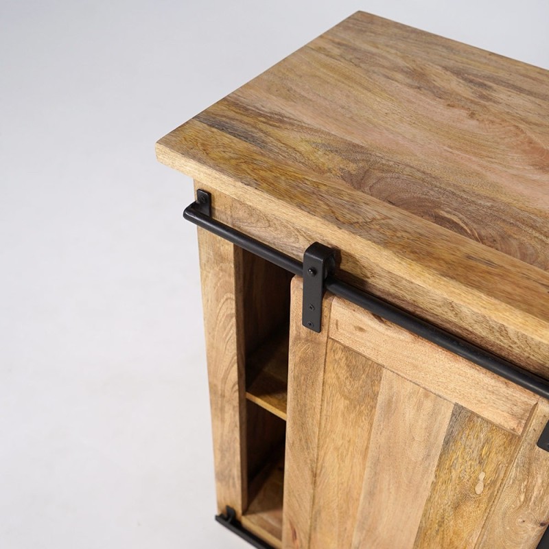 Kleines industrielles Buffet aus Holz und Metall 90cm - Paris