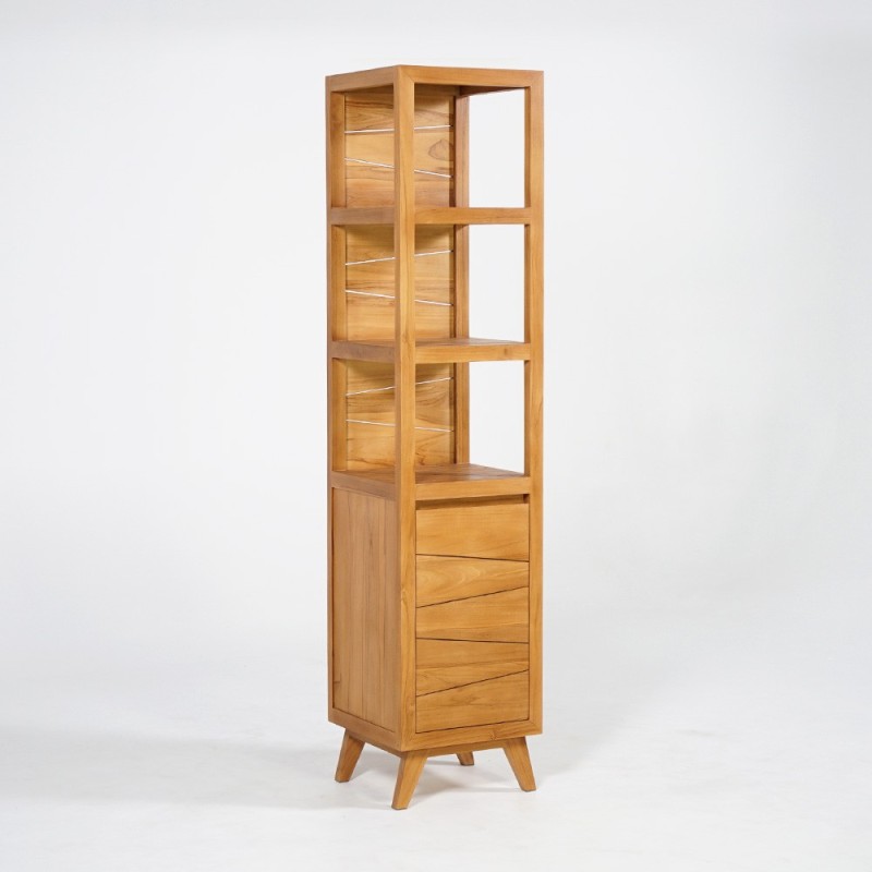 Badezimmersäule aus massivem Teakholz - Meera