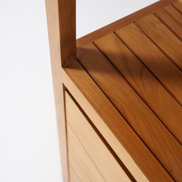 Badezimmersäule aus massivem Teakholz - Meera